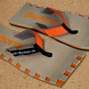 Badelatschen, Zehentrenner, BeachBotten, Modell Color Center, beige, orange