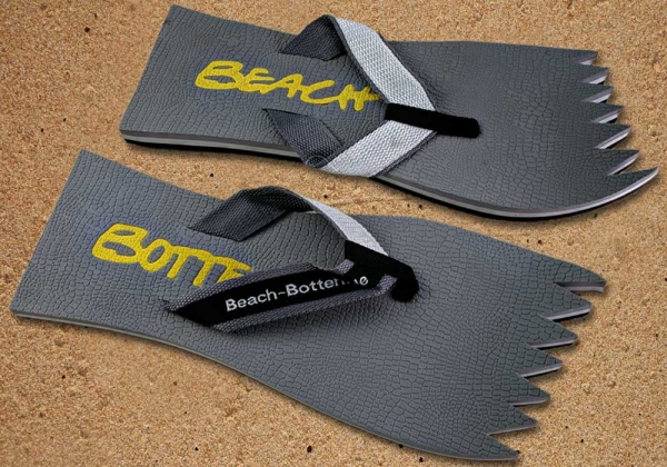 Badetrenner, Zehenlatschen, BeachBotten im Sand stehend, Modell Color Punk, grau