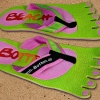 Badelatschen, Zehentrenner, hellgrün, pink, Modell Foot Party Small, BeachBotten