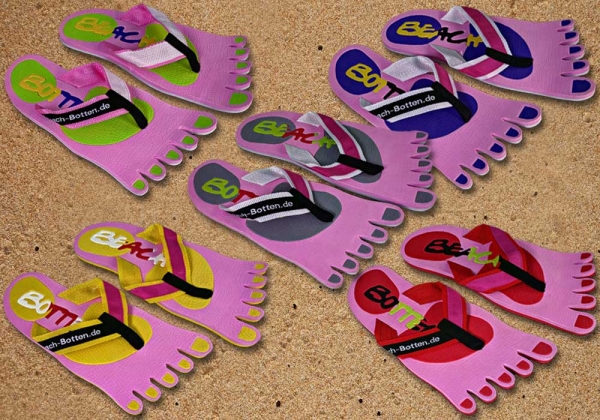 Badelatschen, Zehentrenner, pink, Kategoriebild, Modell Foot Party Small, BeachBotten