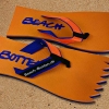 Badetrenner, Zehenlatschen, BeachBotten im Sand stehend, Modell Color Punk, orange